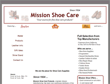 Tablet Screenshot of missionshoecare.com